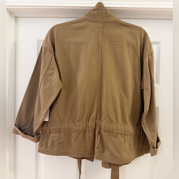 NWT Time and Tru Snap Front Tie Belt Utility Jacket Tan sz Small - Picture 6 of 12
